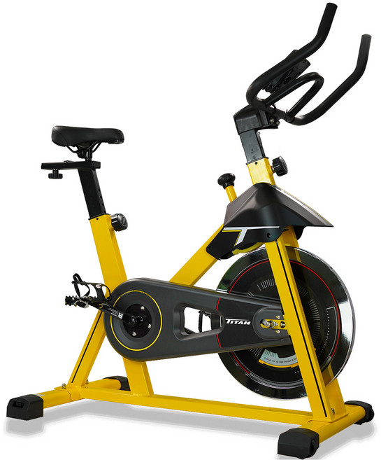타이탄 세이프가드장착 스피닝 실내자전거 스핀바이크 방문설치, 옐로우, KH7250