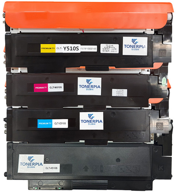 토너피아 삼성 호환 토너 4종 세트 CLT-K510S, 검정, 파랑, 빨강, 노랑, 1세트