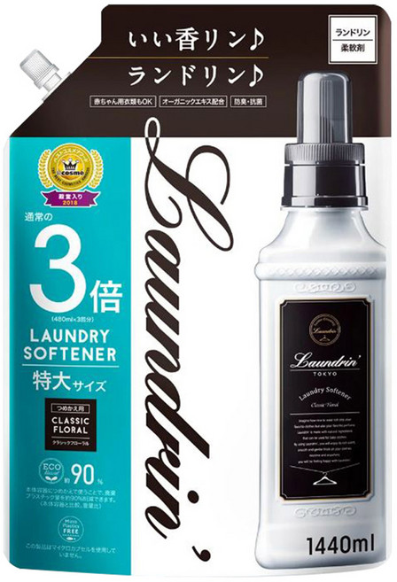 란도린 섬유유연제 클래식 플로랄 리필, 1.44L, 1개