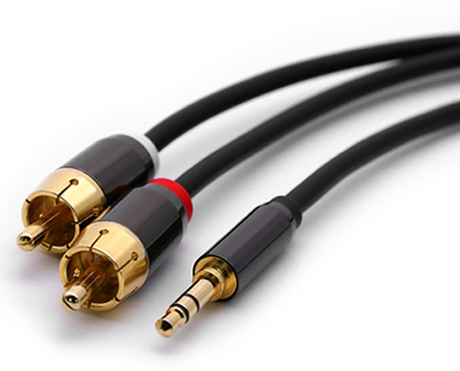 케이블메이트 스테레오 to RCA 2선 고급형 OFC 케이블 2M, 1개, CM3703