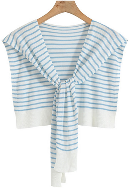 알로데 잔ST 니트 어깨 숄 페이크 가디건