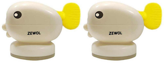 네이처스파머 물고기 흡착 치약짜개, 옐로우, 2개