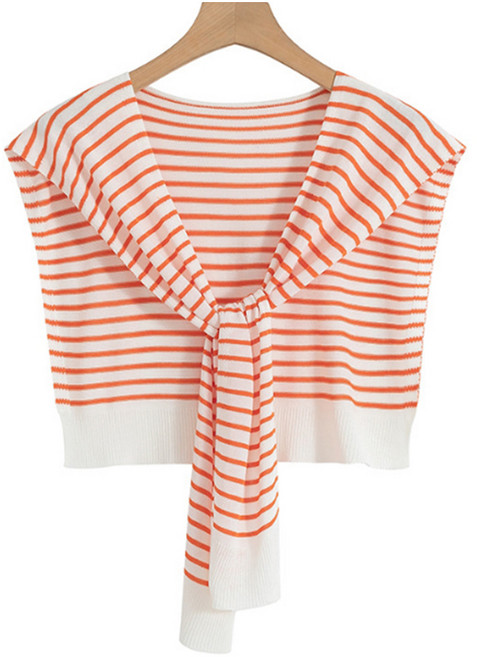 알로데 잔ST 니트 어깨 숄 페이크 가디건