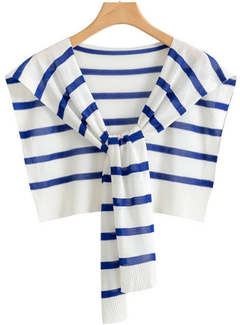 알로데 넓은ST 니트 어깨 숄 페이크 가디건