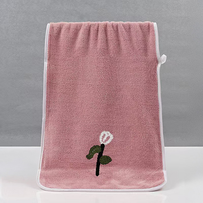 원이네 플라워 샤워 바스타월 70 x 140 cm, 핑크, 1개