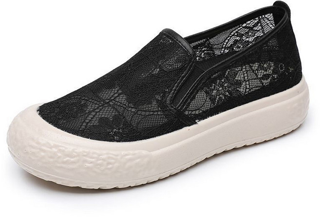 어바웃슈 레이스 망사 플라워 슬립온 스니커즈 TSP1721