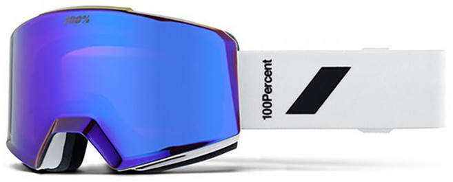 100퍼센트 스노우 고글 NORG HiPER, White, 1개