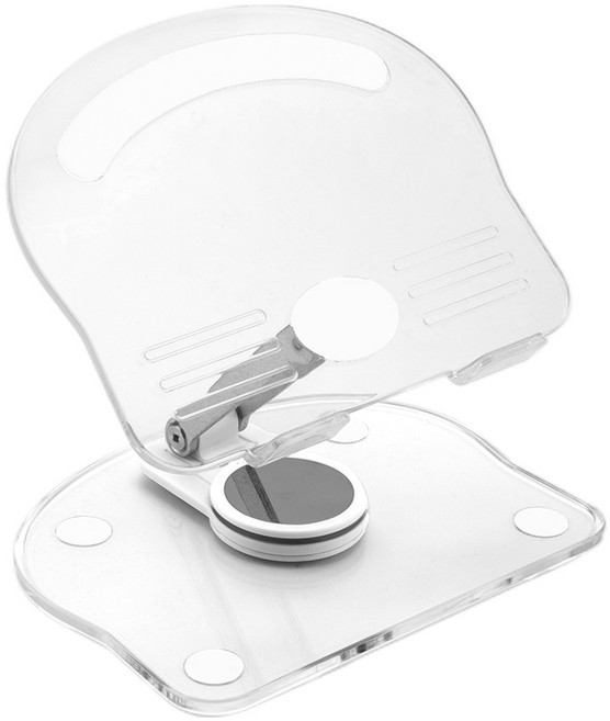 구스페리 태블릿 아크릴 회전 거치대, 화이트, 1개