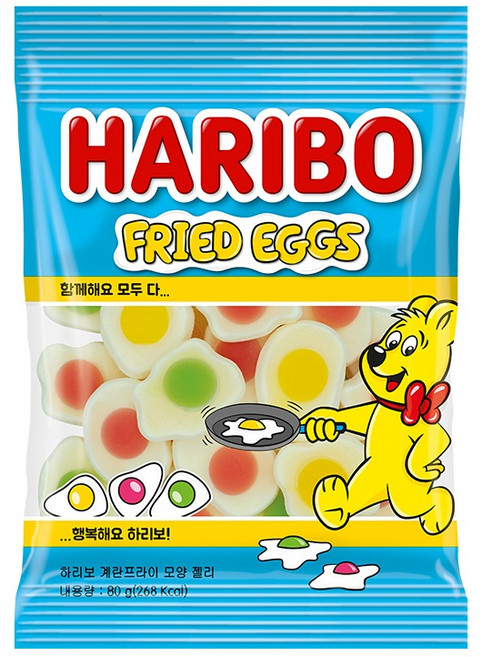 하리보 계란프라이 모양 젤리, 1개, 80g