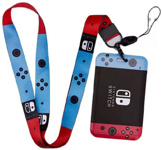 호후 닌텐도 스위치 신분증 학생증 카드수납 목걸이 케이스, 혼합색상, 1개