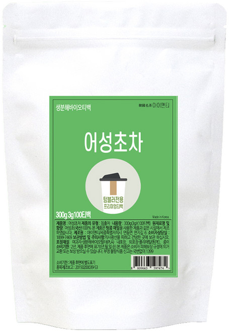 아이앤티 어성초차 티백 텀블러용, 1개, 100개입, 3g