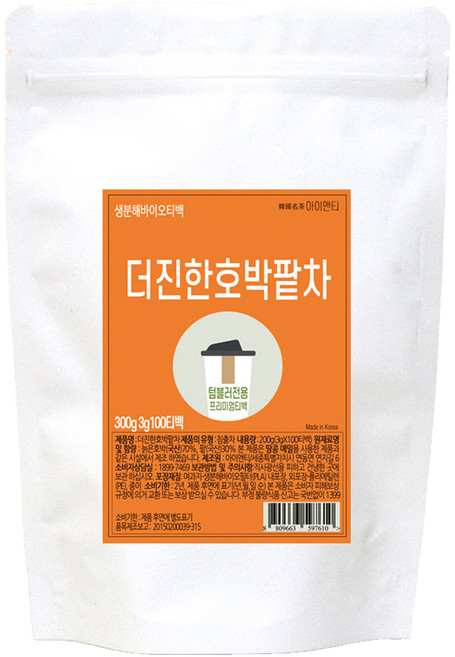 아이앤티 더진한 호박팥차 티백 텀블러용, 3g, 100개입, 1개