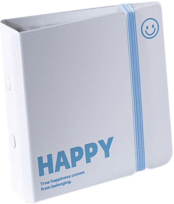 동아피엠에스 휴대용 3공 바인더 폴라로이드 포토카드 앨범, 화이트, 20매