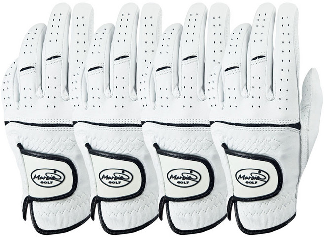 마르시아 양피 컴포트 홀 골프장갑 왼손용, 블랙라인, 4개