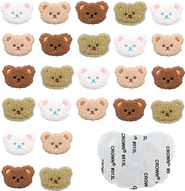 코히모 보슬이 와펜 패치 스티커식 4W496, 랜덤발송, 25개