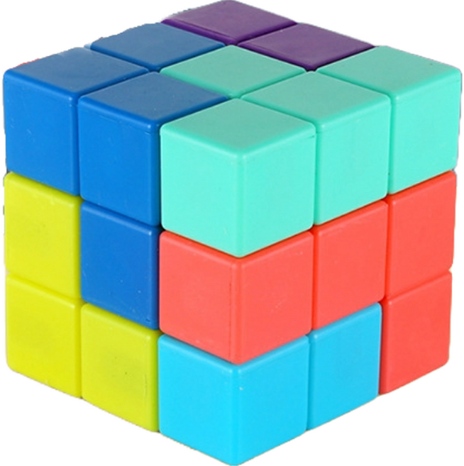 비투윈 유용한 솔리드 마그네틱 소마큐브, 혼합색상, 1개