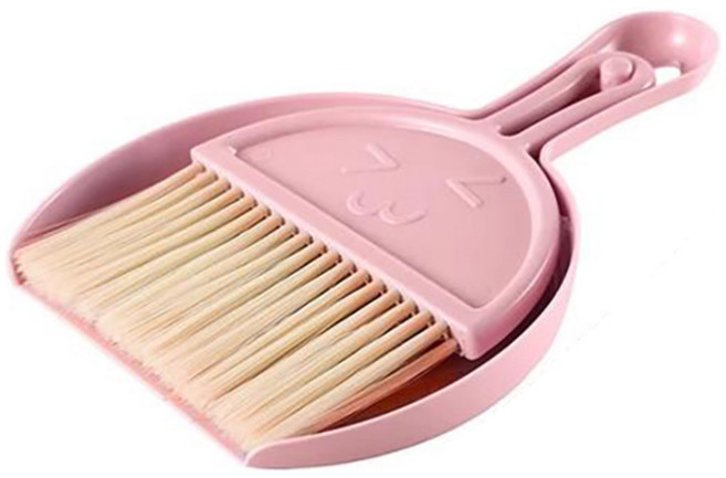 디페이브 베이직 빗자루 + 쓰레받기 세트, 1세트, 핑크