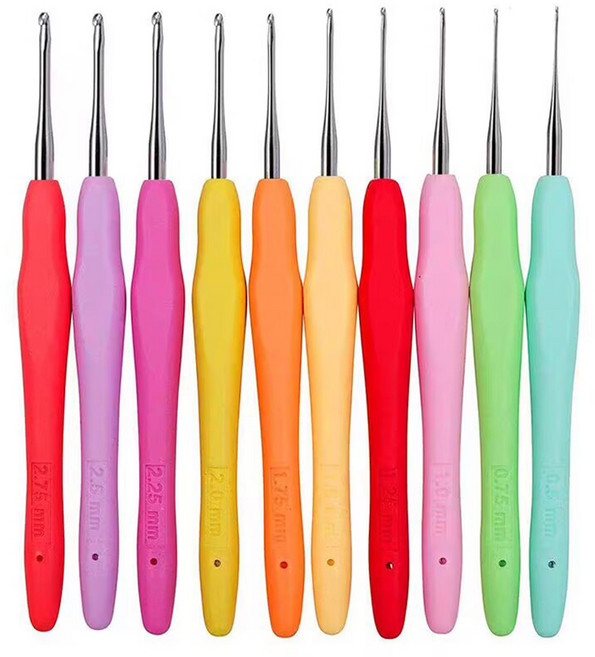 코히모 레이스용 뜨개질 코바늘 10종 세트 4W252, 1세트