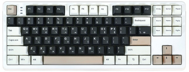 큐센 풀윤활 가스켓 블루투스 유무선 기계식 텐키리스 키보드 V1, 크림치즈, QSENN Q87PBT, 크림치즈축