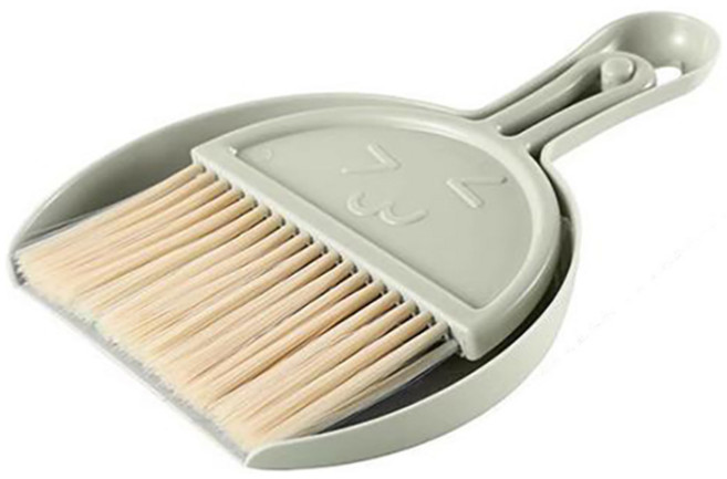 디페이브 베이직 빗자루 + 쓰레받기 세트, 1세트, 그레이