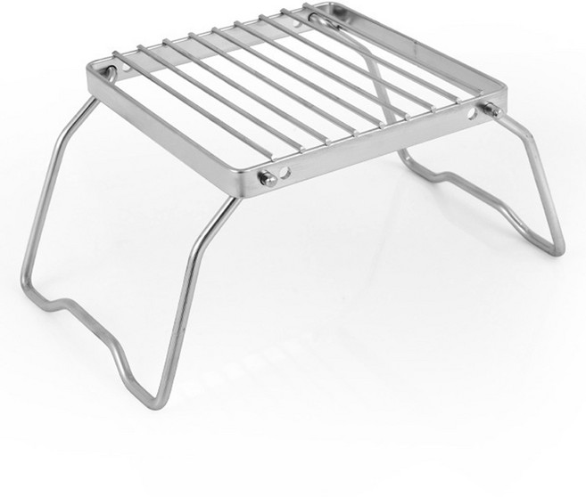 와이에스컴퍼니 캠핑용 스테인레스 접이식 버너 받침대, 실버, 1개