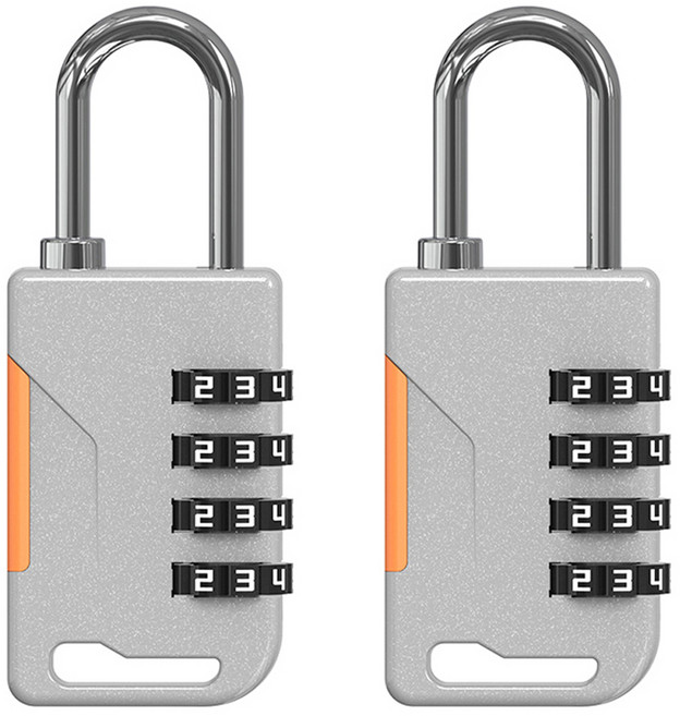 트래블큐브 샤이니 안전자물쇠 4다이얼 그레이, 2개