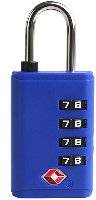 트래블큐브 초경량 TSA 안전자물쇠 4다이얼 블루, 1개