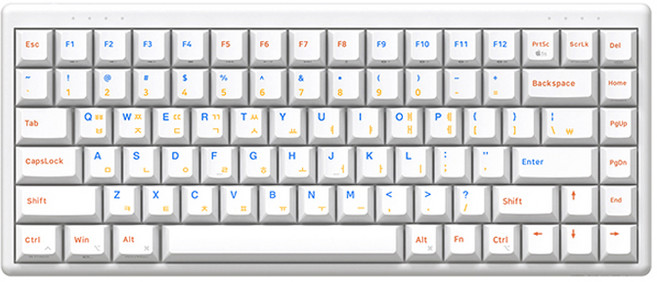 COX 다이나믹 래피드 트리거 8k 무접점 유무선 텐키리스 키보드, 화이트, CNK84L, 키캡