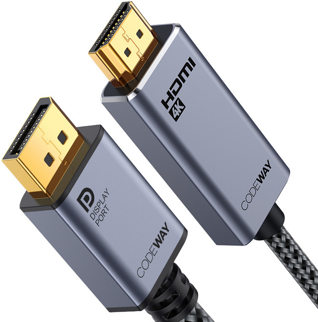코드웨이 dp to hdmi 2.0 케이블, 1개, 5m