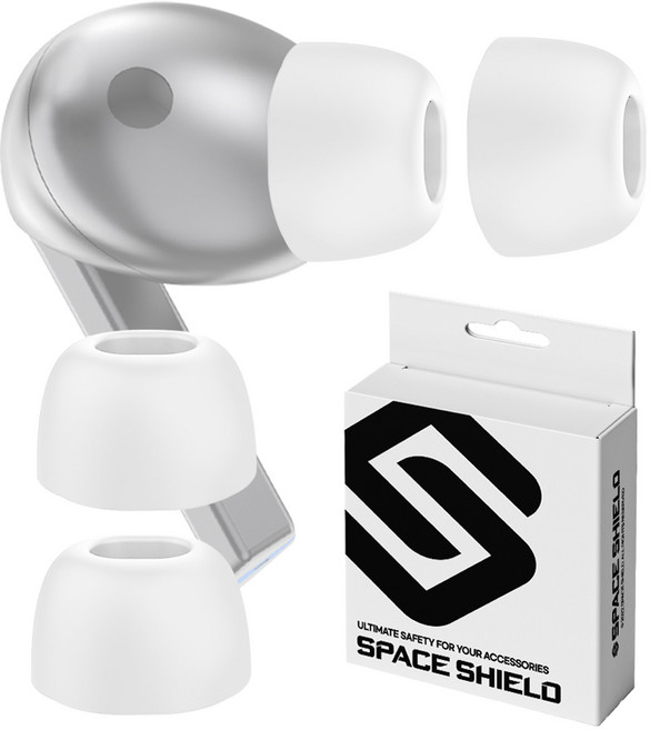 스페이스쉴드 갤럭시 버즈3 프로 호환 스탠다드 실리콘 이어팁 S 4p, S 화이트, 1세트