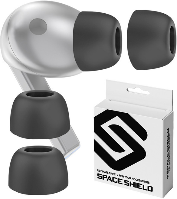 스페이스쉴드 갤럭시 버즈3 프로 호환 스탠다드 실리콘 이어팁 S 4p, 다크그레이, 1세트