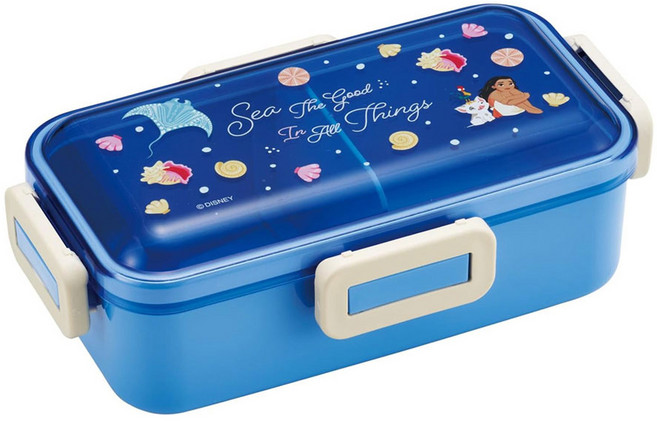 스케이터 모아나 돔형 사면 결착 1단 도시락, 디즈니 바다소녀, 1개