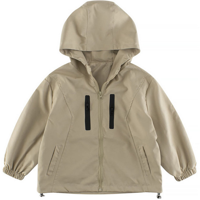 Starbean 男童拉鍊亮點連帽防風外套