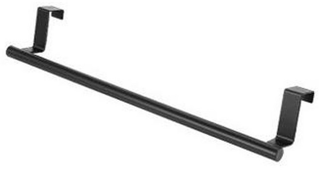 셀리빙 싱크대 무타공 수건 행주걸이 랙, 블랙, 1개