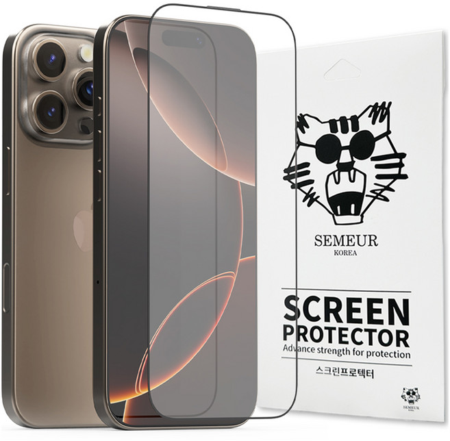 스메르 타이탄 풀커버 강화유리 휴대폰 액정보호필름 세트, 1세트