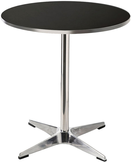 가구느낌 아바테이블 원형 600, 블랙, 2인용