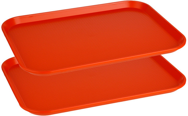 플라라 레인보우 카페 트레이, 오렌지, 2개