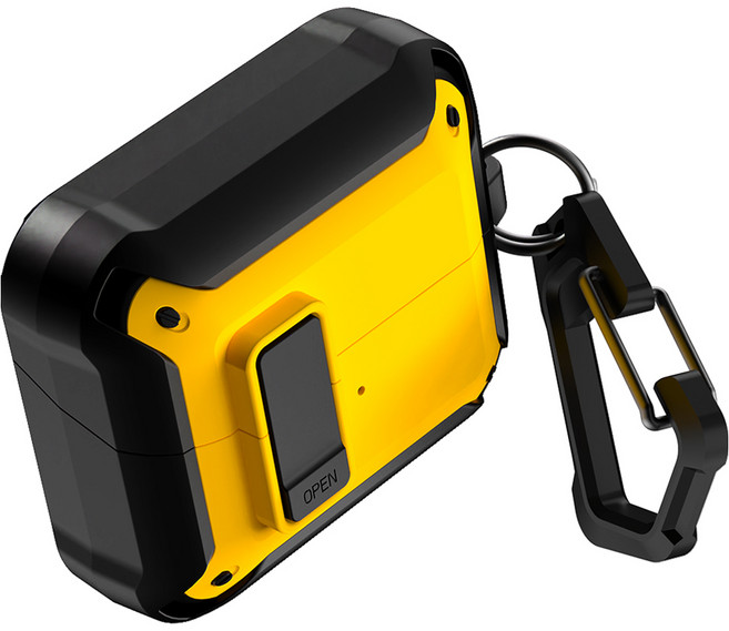 구스페리 범퍼 락 하드 케이스, 버즈3 프로 / 3 / 3 FE, 옐로우, 1개