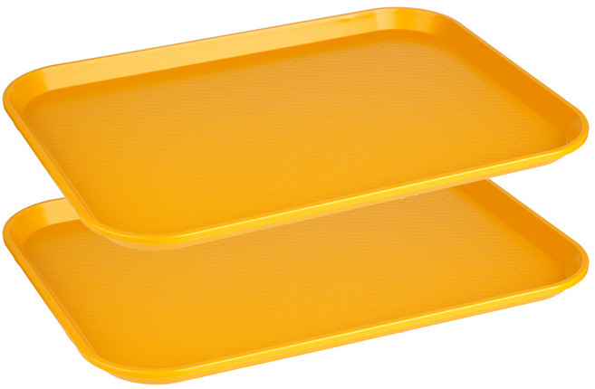 플라라 레인보우 카페 트레이, 머스타드, 2개