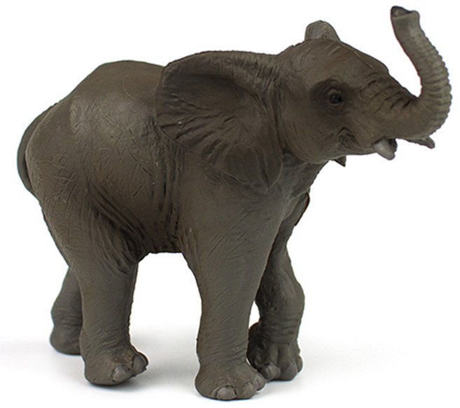 파포 야생 동물 아기 아프리카 코끼리 피규어 모형, 1개