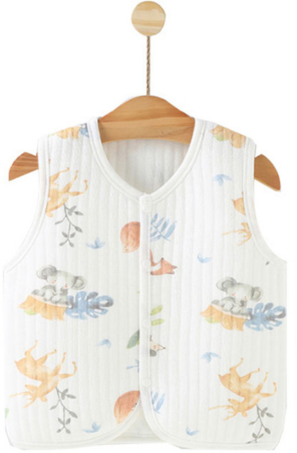 幼兒四季鋪棉純棉室內背心