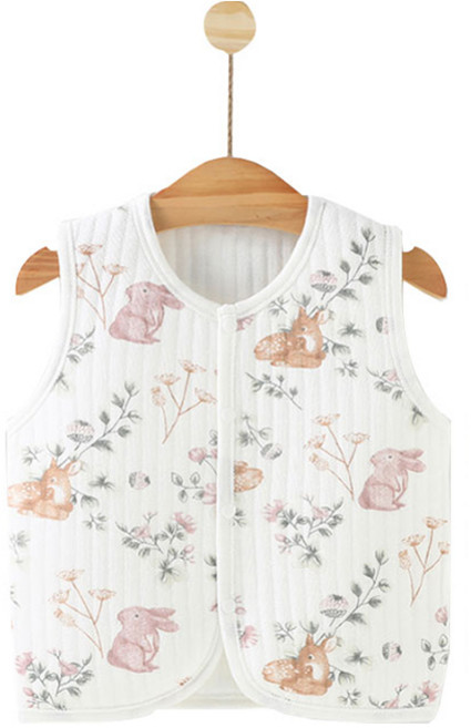 유아용 사계절 누빔 순면 실내조끼