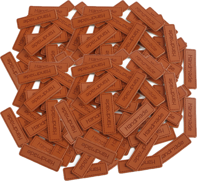 KHOHIMO 手工皮革標籤 無孔 4W492, 單一顏色, 100個