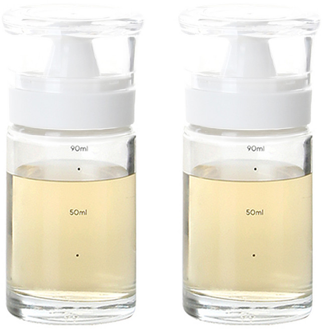 시노글라스 키텐실 실리콘 오일병 S CAP 크림화이트, 100ml, 2개