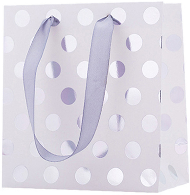 길그리 반짝 도트 쇼핑백, 02 실버, 10개