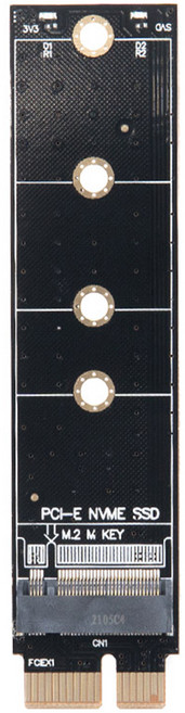 컴스 PCI Express 변환 컨버터 M.2 NVME SSD KEY M to PCI-E 1x 변환 카드 일자형 SW522, 1개