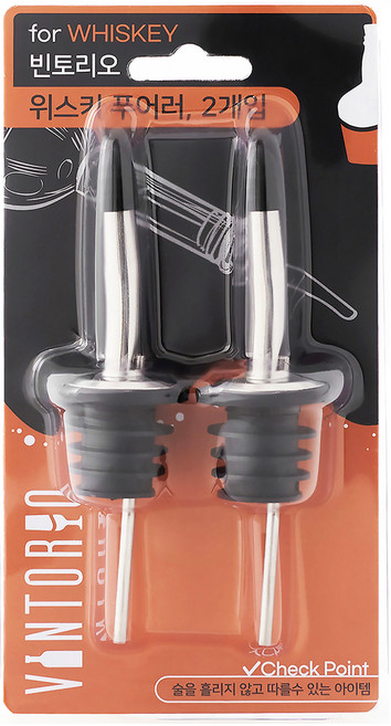 빈토리오 위스키 푸어러, 블랙, 2개