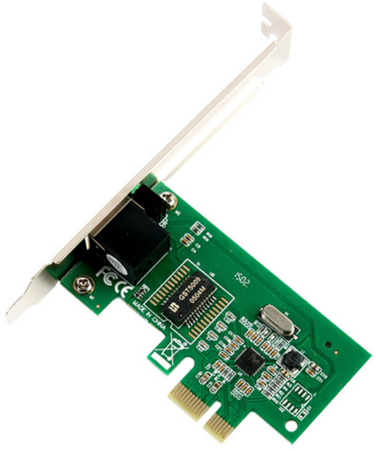 컴스 랜 카드 LAN 기가비트 PCIe 타입 10 / 100 / 1000Mbps GiGAbit 브라켓 장착타입 SW795, 1개