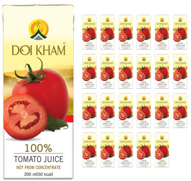 도이캄 착즙 99% 토마토 주스, 200ml, 24개