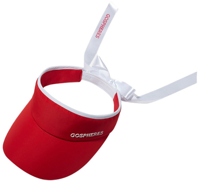 고스피어 여성용 RIBBON 썬바이저 모자 PW3ACA32, 레드, 1개